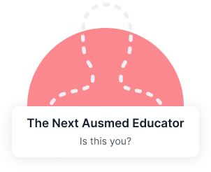 A dotted outline of a person with text reading The Next Ausmed Educator, is this you?